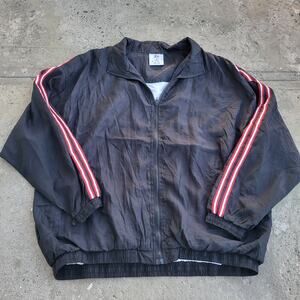 Avait Sportif Jacket Size 2XL XXL Black Full Zip Windbreaker Casual Outdoor